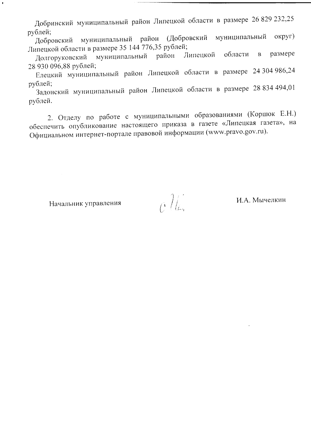 Приказ управления дорог и транспорта Липецкой области от 26.09.2023 № 306 ∙  Официальное опубликование правовых актов