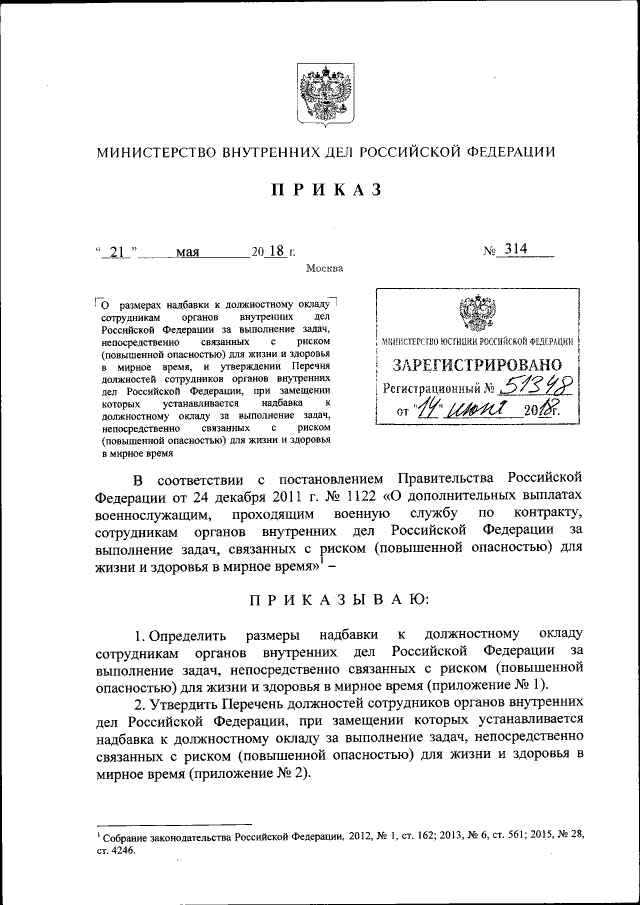 Приказ Министерства Внутренних Дел Российской Федерации От 21.05.